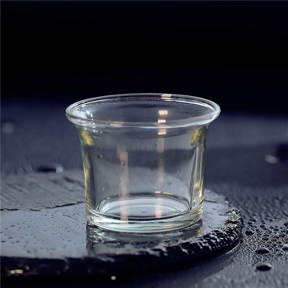 SeptDorf Candles Cup Holder Round Clear Glass Cups Empty Small Cup for DIY Candles Aromatherapy Making, Birthday Party, Wedding Decorations and Dinner Centerpieces, 64 x 45MM